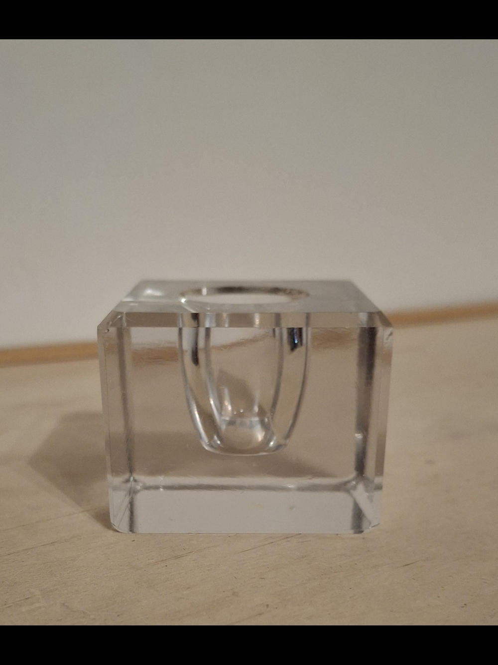 Vintage/Antique beveled glass ink well